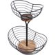 thumbnail image 4 of Cesta de frutas con soporte para plátanos, cesta de alambre para frutas, frutero para encimera de cocina, 4 of 8