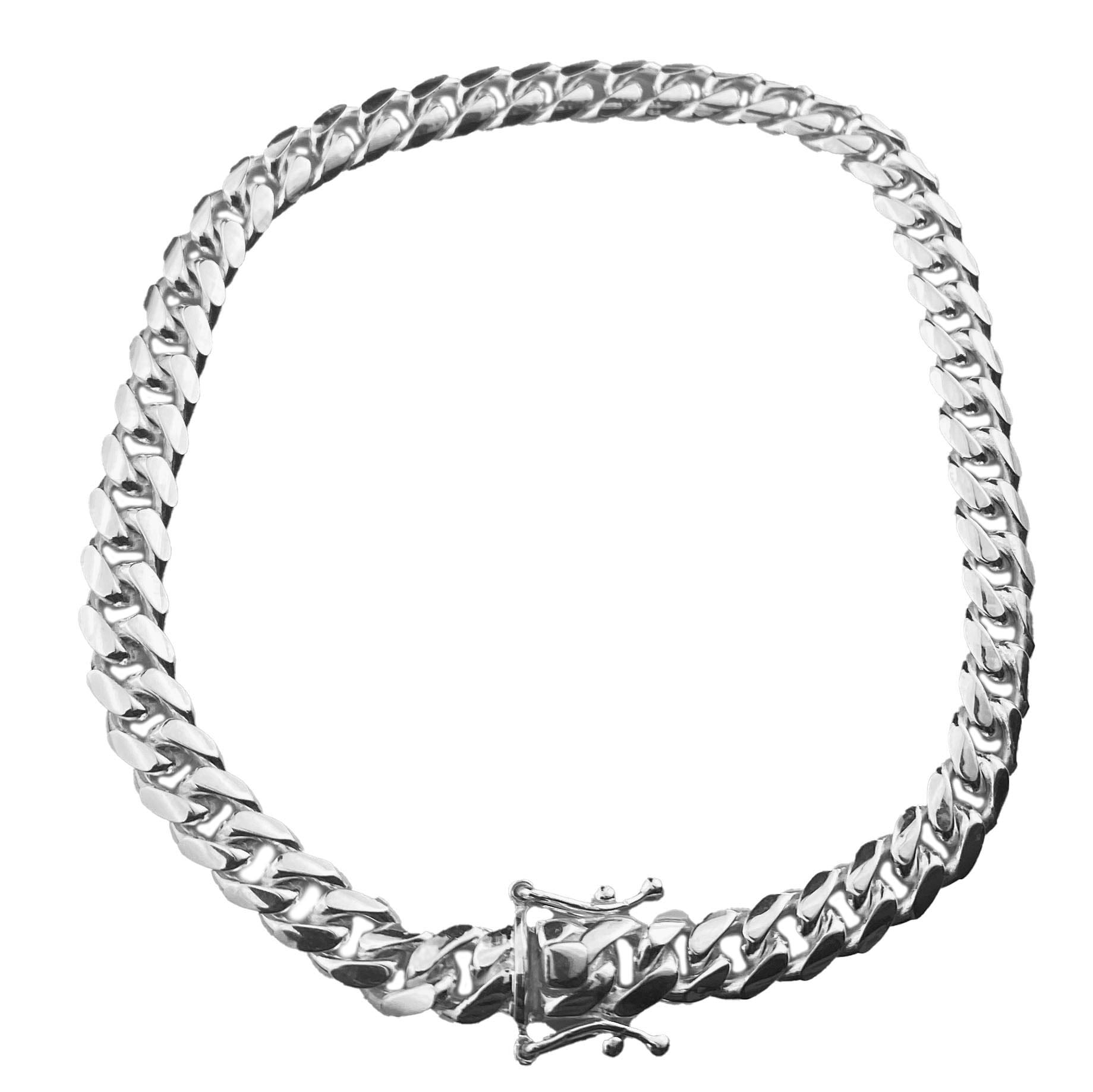 Men's Real Solid 925 Sterling Silver Miami Cuban Link Plain Bracelet 8.5" Inch x 6MM Thick