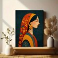 thumbnail image 6 of South Asian Indian Woman Canvas Print, Ethnic Portrait Art, Traditional Cultural Living Room Wall Decor, 6 of 8