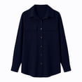 thumbnail image 7 of Perfectbot Women's Button Down Shirt with Pockets, Corduroy Long Sleeve Oversized Shacket for Fall Winter, 7 of 7
