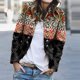 thumbnail image 1 of Chaqueta con botones florales retro con cuello vuelto informal para mujer, abrigo informal, prendas de vestir Fridja  po1779, 1 of 1