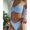 Blue, variant on Babysbule Swimsuits for Women Fashion Women Split Swimsuit Show Waist Solid Color Bikini