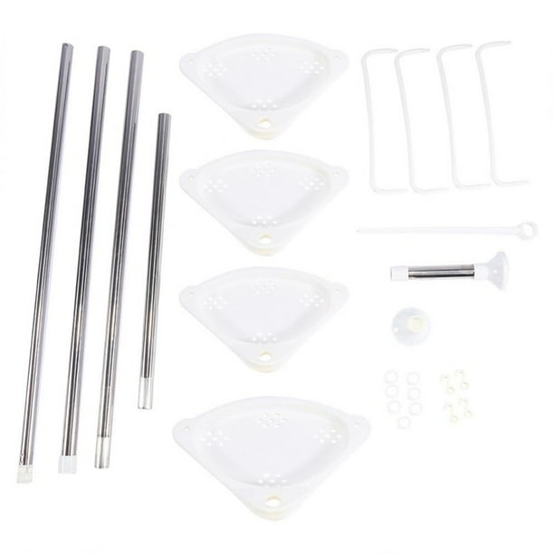 4 Layer Shower Corner Caddy Pole Shelf Adjustable Telescopic Bathroom Corner Shelf Wall Storage Holder Walmart Com Walmart Com
