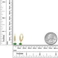thumbnail image 6 of Gem Stone King 10K Yellow Gold Green Nano Emerald and Lab Grown Diamond Earrings for Women | 0.49 Cttw | Gemstone May Birthstone | Marquise 6X3MM, 6 of 6