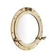 thumbnail image 6 of DecMode 15" x 15" Gold Sail Boat Wall Mirror with Port Hole Detailing, 6 of 8