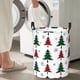 thumbnail image 5 of Balery Buffalo Plaid Christmas Trees Cesta de ropa redonda con asas, impermeable, independiente, para ropa, juguetes, dormitorio y familia-Medium, 5 of 6