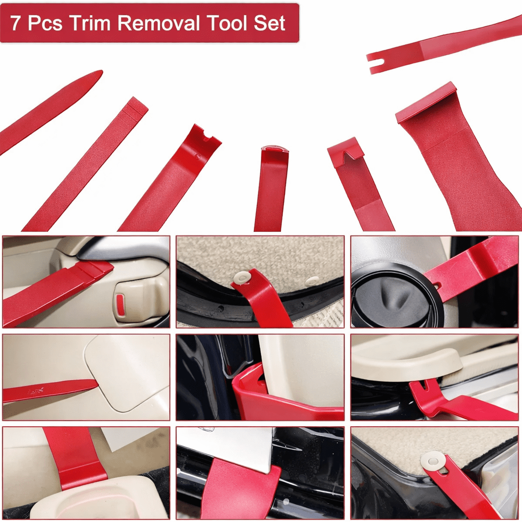 Automotive Access Tool Kit Long Reach Grabber Air Wedge Set Interior Trim Removal Tools with Carrying Bag