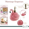 thumbnail image 2 of Servette Home Durable Pink Flamingo Soap Dispenser with Pump for Bathroom or Kitchen Sink, 2 of 5