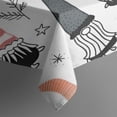 thumbnail image 5 of White Christmas Gnome and Snowflake Pattern Square Tablecloth,Waterproof Square Table Cover,Wipeable Spillproof Washable Table Cover for Home Kitchen Party Decor 60"x60"(152x152cm), 5 of 6
