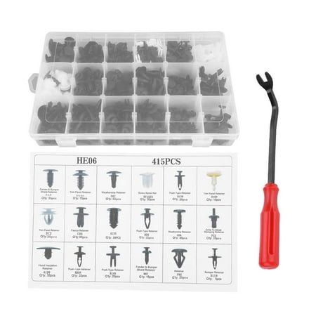 Assorted Rivets - Yosoo Push Pin Rivet Trims, 415Pcs 18 Sizes Assorted Clip Trim Car Push Pin Rivet Bumper Door Panel Retainer W/Screwdriver