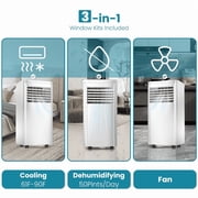 Havato Portable Air Conditioners 8,000 Btu, Quiet Portable Cooling AC Up to 350 Sq.Ft. , 3-1 AC Unit with Remote 24H Timer ,White