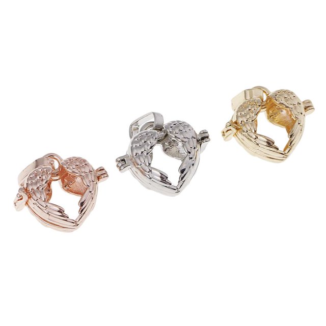 3 Piezas en Forma de Corazón Perla Jaula Colgante Jaula Hallazgos para DIY Collar Pendientes Joyería Accesorios para Joyas Soledad cuentas medallones colgantes