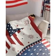 thumbnail image 4 of God Bless America Throw Blankets, July 4th Soft Fleece Blanket Decorative for Home Sofa Couch Chair Living Bedroom,40x50 Inches, Red White and Blue Americana Stars, 4 of 6