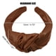 thumbnail image 4 of Bandas anchas anudadas brillantes para la cabeza, diadema para mujer, aro para el cabello, marrón, 4 of 7