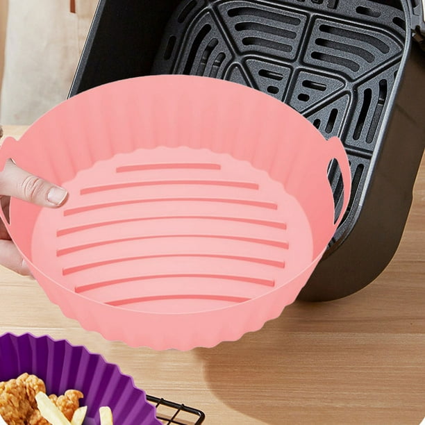 EGNMCR Air Fryer Liners Fryer Silicone Pot Fryer Accessories Fryer Silicone  Liners Basket Kitchen Reusable Fryers Oven Accessories Round Silicone Liners(7.5in  Small Size) Gifts - Savings Clearance 
