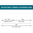 thumbnail image 5 of 4 Pack Tension Rod Oval Spring Tension Curtain Rod Adjustable 36 to 60 Inches Small Short White Tension Rods No Drilling Spring Loaded Curtain Rods For Doors and Windows, 36-60 Inch, White, 5 of 7