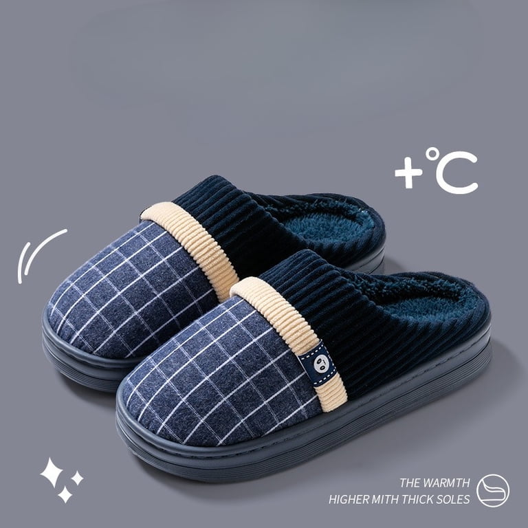 Men\'s Warm Fleece Cozy home shoes Mens Memory Foam Slippers: Cozy Indoor/Outdoor... From  main image 4