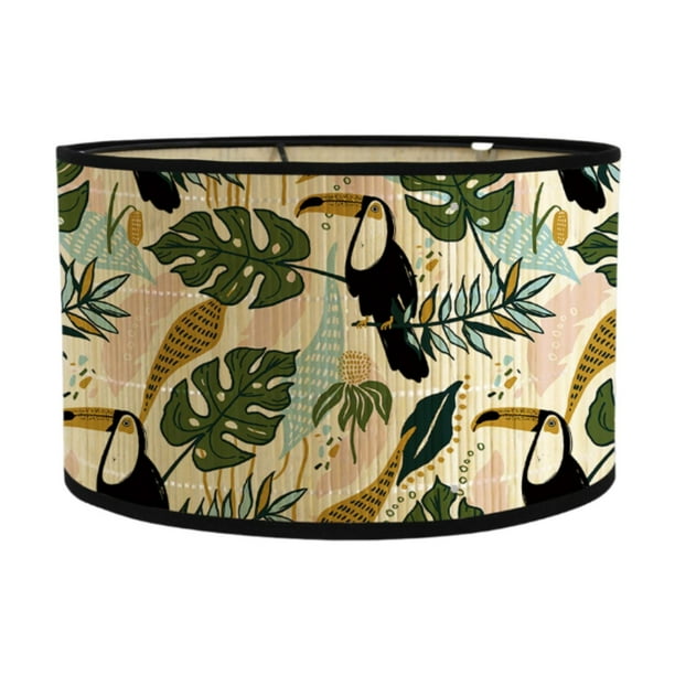 Pantalla de lámpara de bambú, cubierta de lámpara de techo E27, decoración del hogar, lámpara de pie, pantalla de lámpara, cubierta de lámpara de mesa estilo B