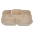thumbnail image 1 of 1Ensemble Assiettes à Compartiments Beige Assiette Compartimentée en Plastique Compatible Micro-Ondes Bureau Lunch, 1 of 8