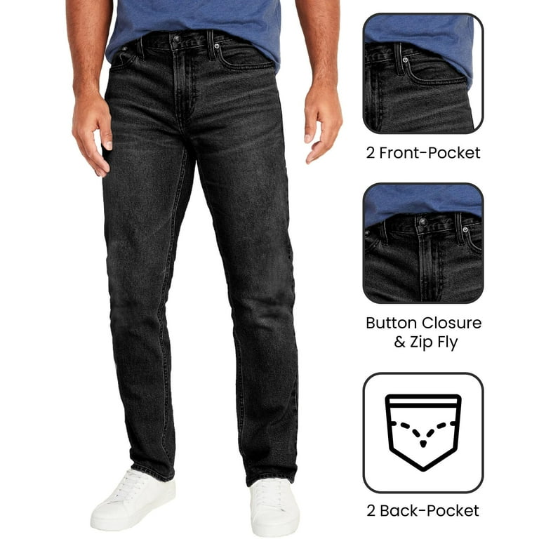 【超お買い得！】 Men's Flex (Sizes Pocket 5 with Jeans Straight Slim Stretch パンツ