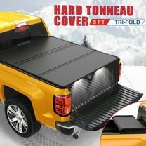 5ft Hard Bed Tonneau Cover For 2005-2015 Toyota Tacoma Truck Tri-Fold W/ Lamp