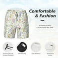 thumbnail image 5 of Balery Flower Rabbit Mens Swim Trunks Swim Shorts for Men Quick Dry Inseam Beach Shorts with Compression Liner Pocket-3X-Large, 5 of 9