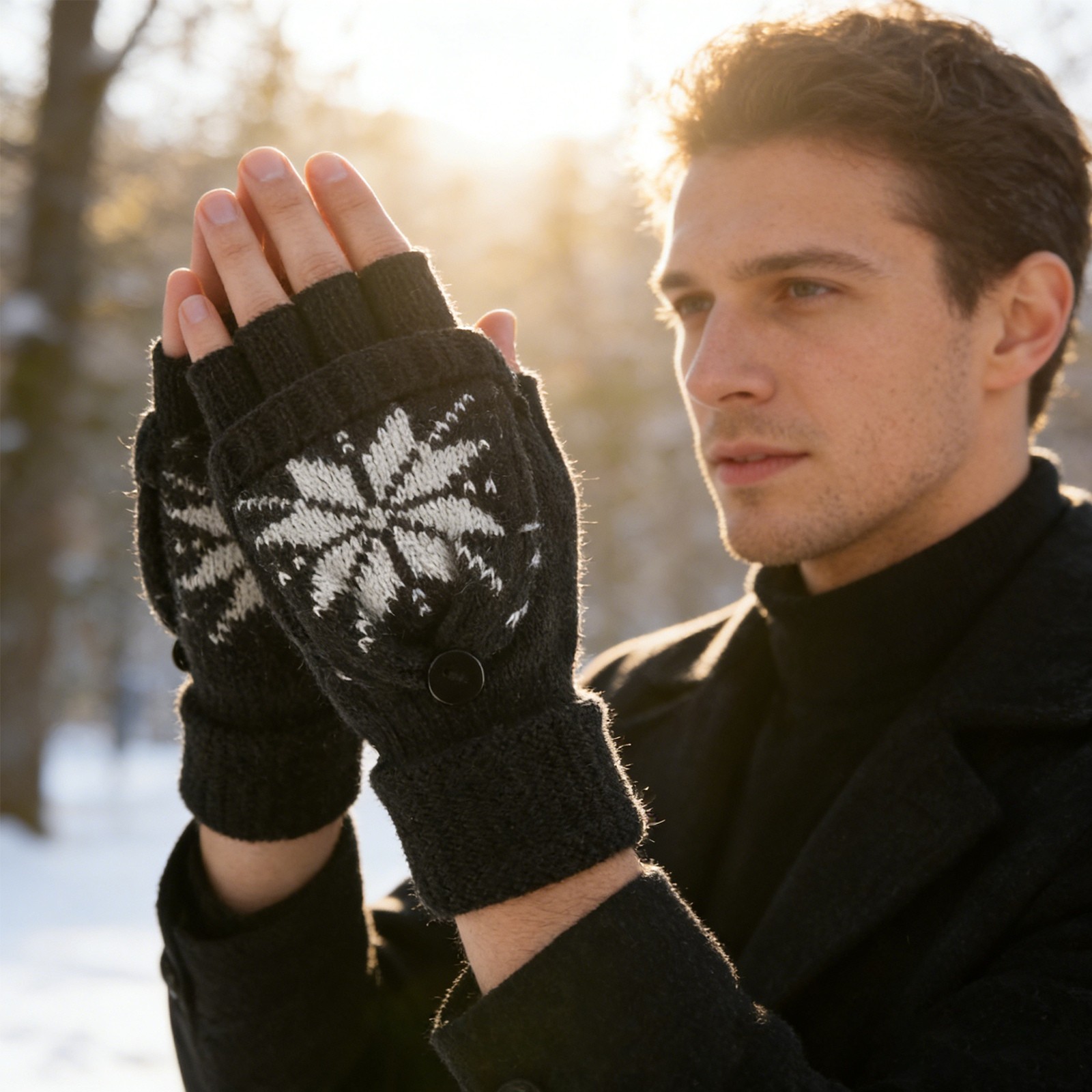 USB Rechargeable Heated Gloves - Nylon Hand Warmers with Adjustable Temperature for Winter, Outdoor Sports & Cold Weather