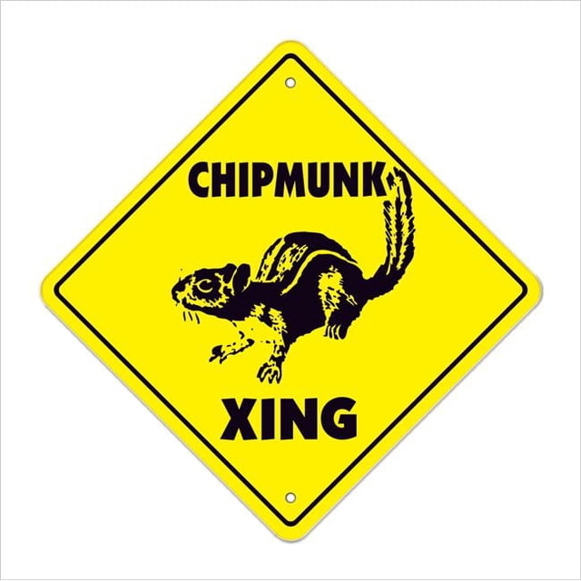 SignMission X-20-Chipmunk Panneau de Traversée Chipmunk Zone Xing 20 Po.