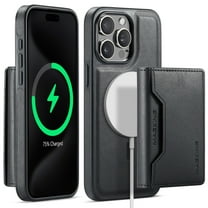 Dteck for iPhone 13 Case Detachable Wallet Case with Card Holder, iPhone 13 Magnetic Case Compatible with MagSafe, PU Leather RFID Blocking Flip Kickstand Credit Slots,Black