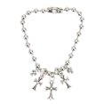 thumbnail image 1 of Pulsera de cruz de metal de acero inoxidable estilo retro inspiradora pulsera de cuentas de buena suerte para hombres y mujeres regalo, 1 of 10