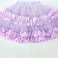 thumbnail image 7 of LYHaoo Net Short Skirt Double Layered Petal Short Skirt Children's Skirt Little Girl's Puffy Half Length Skirt 2 10 Years Old，Cute Girls Dresses Sizes 8-9 Years Purple, 7 of 7