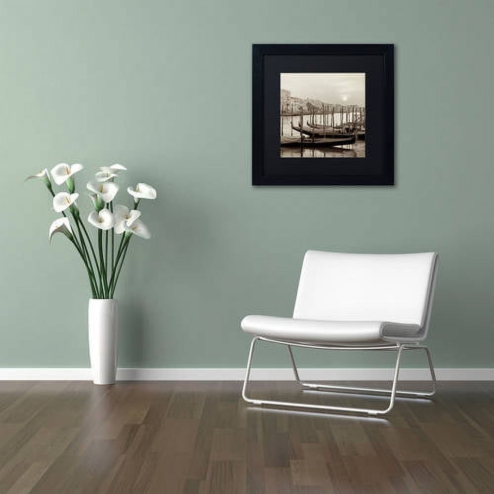 Trademark Fine Art "Venezia 11" Canvas Art by Alan Blaustein, Black Matte, Black Frame