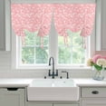 thumbnail image 4 of Spring Flowers Balloon Curtains for Bedroom/Front Door/Bathroom, Country Retro Floral Botanical Pink Tie Up Curtains 63 Inch Length Light Filtering Kitchen Curtains Shades for Windows 46"x63", 4 of 8