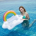 thumbnail image 3 of Portavasos y enfriador inflables para fiestas en la piscina con barra flotante, caja de hielo con forma de nube colorida, 3 of 5