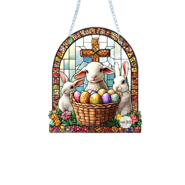 Xihbxyly Etiqueta Colgante Acrílica de La Serie Lamb, Adorable Decoración para El Hogar, Diseño Liviano, Ideal para Dormitorio y Sala de Estar, Regalo Ideal (1 Pieza)