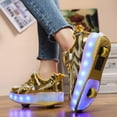 thumbnail image 6 of Yiomxhi Kids Roller Shoes, Boy Girl Sneakers with LED Light Wheels, Become Sport Sneaker for Christmas Birthday Children Gift, Adjustable Roller Skates Suitable for Outdoor School, 6 of 7