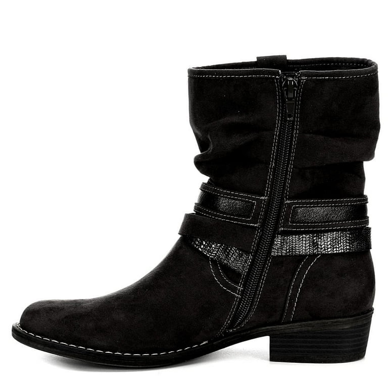 Shin length boots top