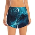 thumbnail image 2 of Gukieu Futuristic Jet Ski Adventure Print Women's Sports Shorts with Drawstring Elastic Waistband for Running, Yoga, Fitness-Small, 2 of 7