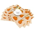 thumbnail image 2 of XMXT 6 Pcs Woven Placemats, Cartoon Pumpkin Seaso Stain Resistant Anti-Skid Placemat for Kitchen Table, 12 x 18 inches, 2 of 6