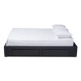 thumbnail image 4 of Bowery Hill Contemporary 4-Drawer Storage Queen Bed in Dark Gray, 4 of 11
