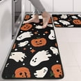thumbnail image 2 of Kitchen Rugs Sets Of 2,Black Halloween Ghosts and Pumpkins Anti Fatigue Kitchen Mat Rugs Non Slip Washable,Decorative Kitchen Floor Mats for Kitchen,Sink,Laundry,17"x47"+17"x47", 2 of 5