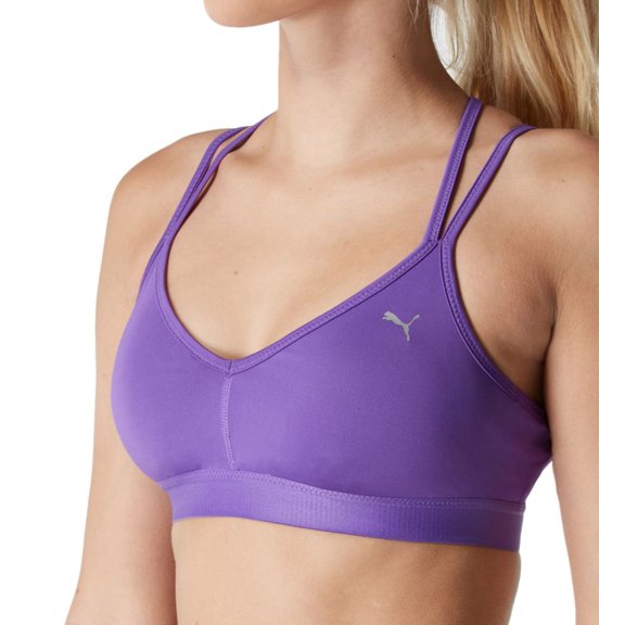 Women's Puma 514666 Yogini Live DryCELL Strappy Back Sports Bra (Electric Purple S)
