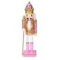 thumbnail image 2 of Figuras de Cascanueces de Navidad BLESIY de Madera 30 cm Rosa, 2 of 8