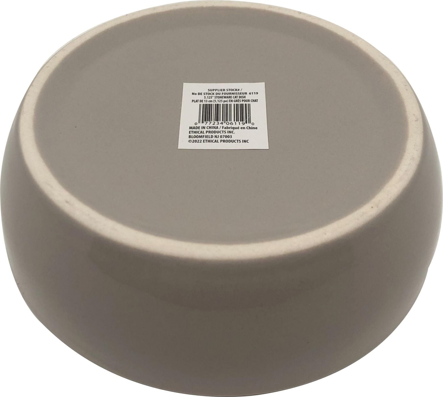 SPOT 5.25" Standard Crock Stoneware Cat Dish, 5.25"L x 5.25"W x 1.5"H