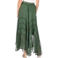 thumbnail image 2 of Sakkas Ivy Maiden Boho Skirt - Green - One Size, 2 of 5