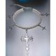 thumbnail image 3 of Grunge Style Cross Pendant Necklace Punk Gothic Round Bead Choker Necklace, 3 of 5