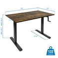 thumbnail image 2 of Mount-It! Hand Crank Sit-Stand Desk with Tabletop, Oak, Ergonomic, 2 of 10