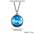 thumbnail image 3 of Jewelry VerPetridure Solar System Necklace Pendant Planet Necklace Galaxy Double Sided Glass Dome, 3 of 4