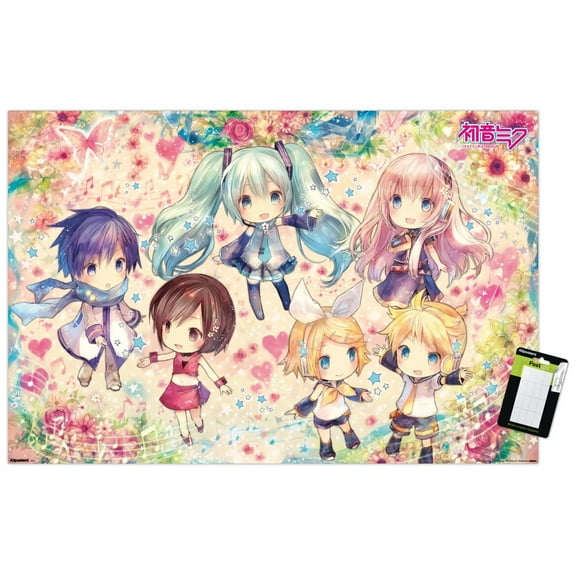 Hatsune Miku - Floral Fantasy Wall Poster, 14.725" x 22.375"
