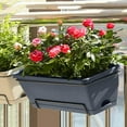thumbnail image 3 of Large Rectangular Planter Box with Drainage Raised Garden Bed for Outdoor Indoor Flowers Vegetables Herbs Balcony Patio Yard Home Gardening Container with Tray, 3 of 4